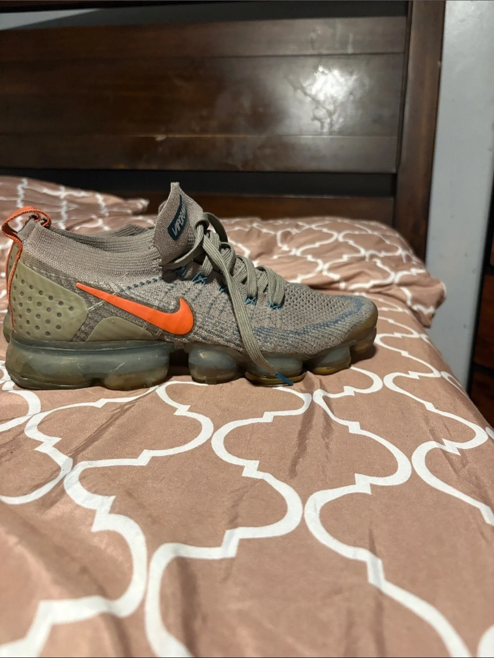 Nike VaporMax Flyknit Sneaker in Brown and Orange